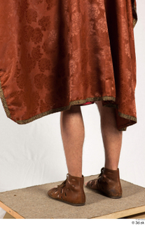  Photos Man in Historical Dress 35 Gladiator dress Historical clothing brown habit lower body orange cloak sandals 0004.jpg